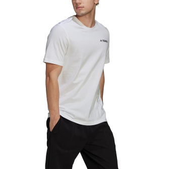 adidas D2M Plain Short Sleeve T-Shirt White