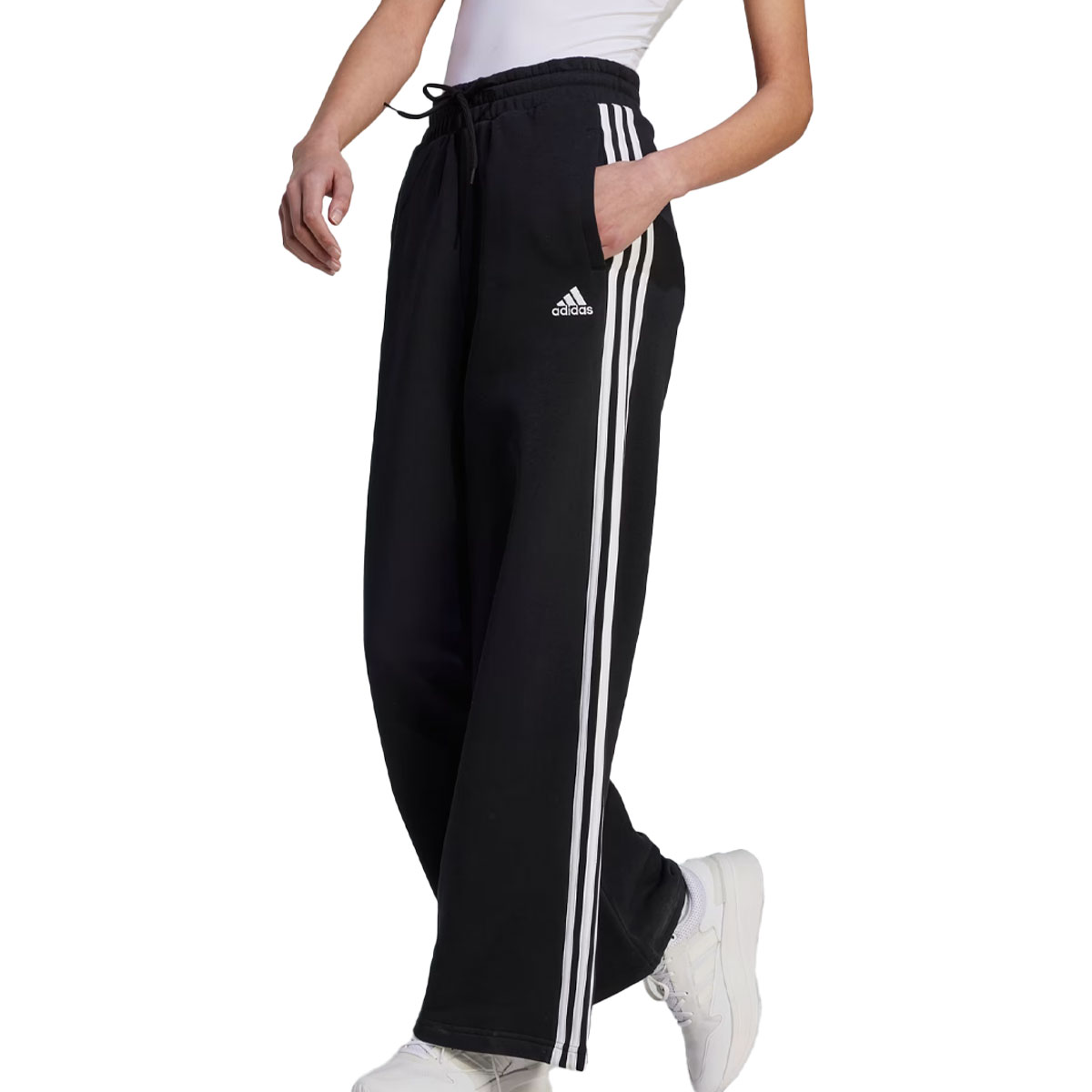 ADIDAS - ESSENTIALS 3 STRIPES FRENCH TERRY WIDE PANTS