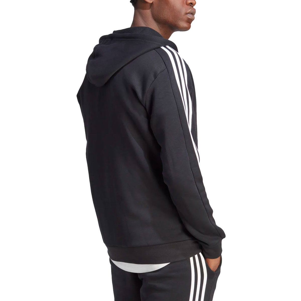 ADIDAS - 3 STRIPES FLEECE FULL ZIP HOODIE