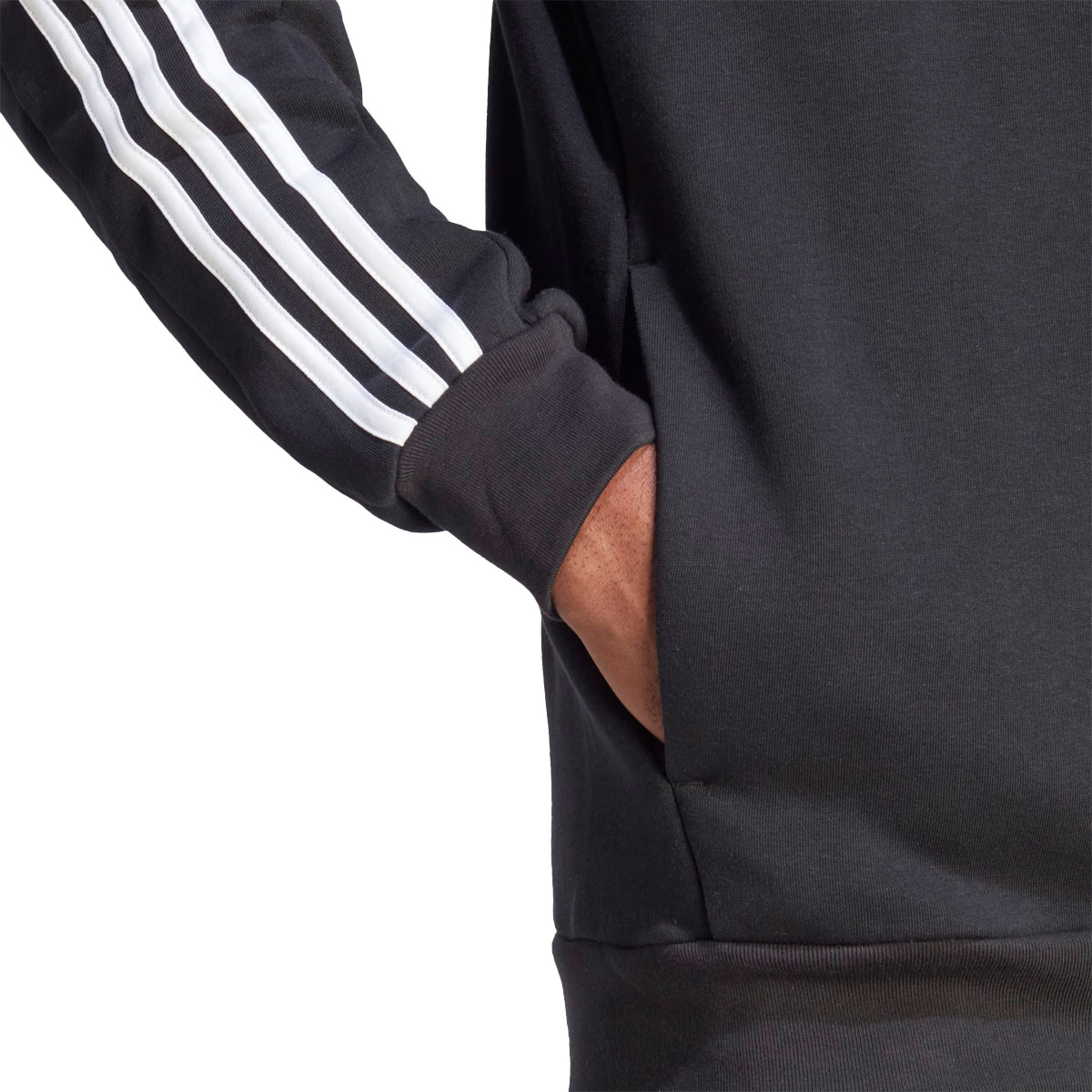 ADIDAS - 3 STRIPES FLEECE FULL ZIP HOODIE