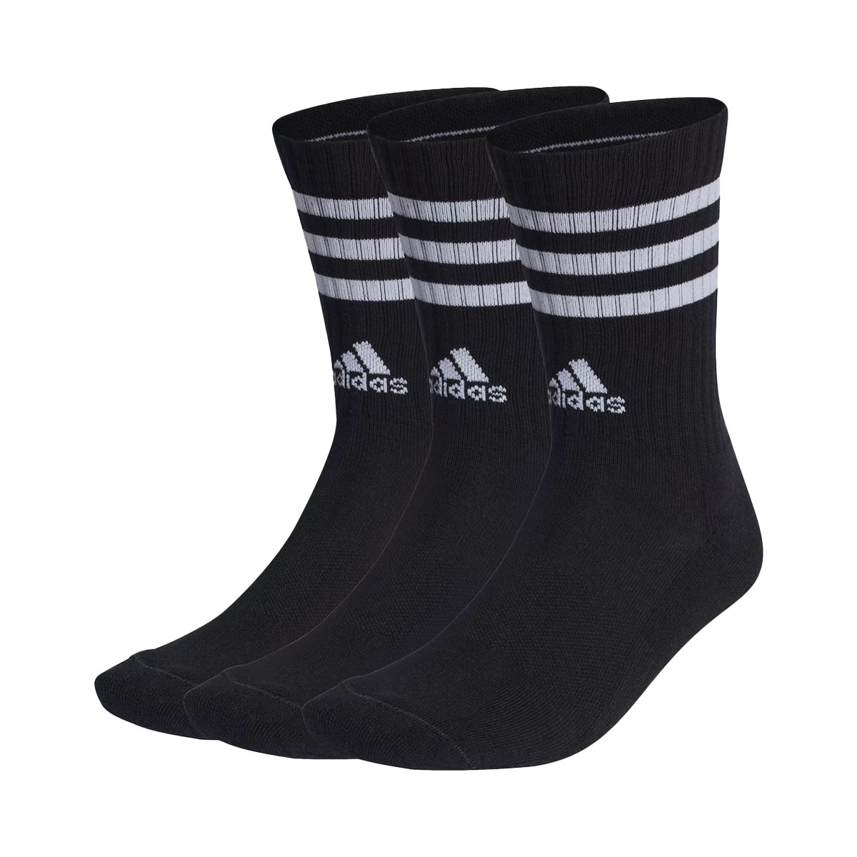 ADIDAS - 3-STRIPES CUSHIONED CREW SOCKS (3 PAIRS)