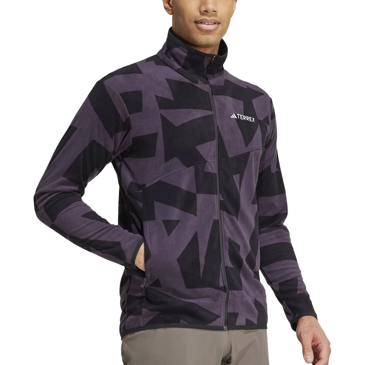 ADIDAS - TERREX MULTI PRINTED FULL-ZIP FLEECE JACKET