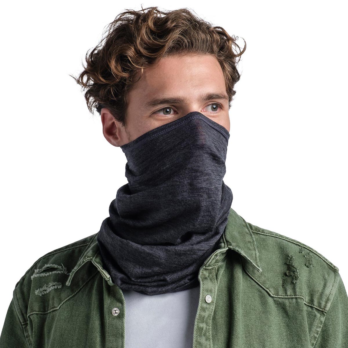 BUFF - MERINO LIGHTWEIGHT NECKWARMER SOLID GREY