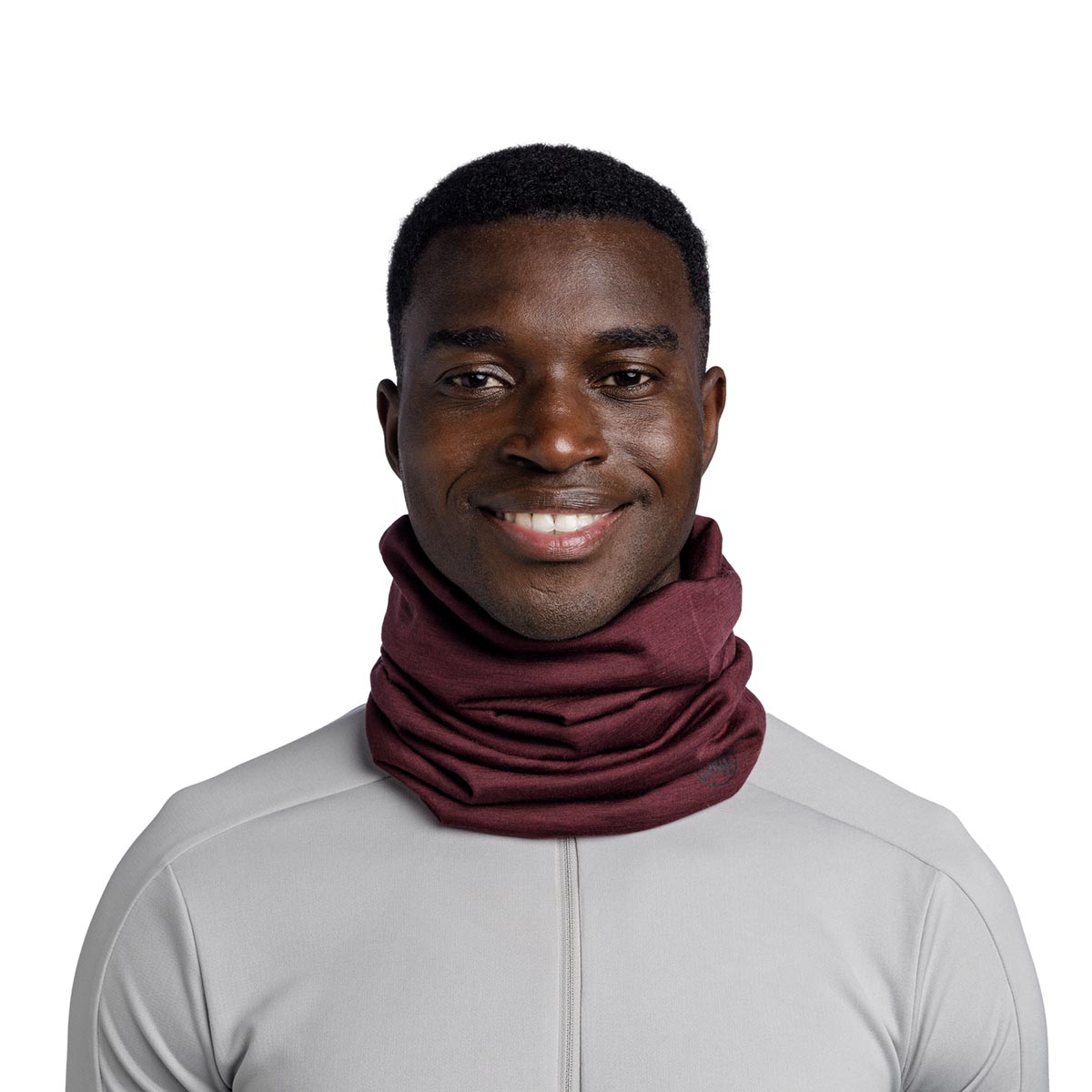 BUFF - MERINO LIGHTWEIGHT NECKWARMER SOLID GARNET