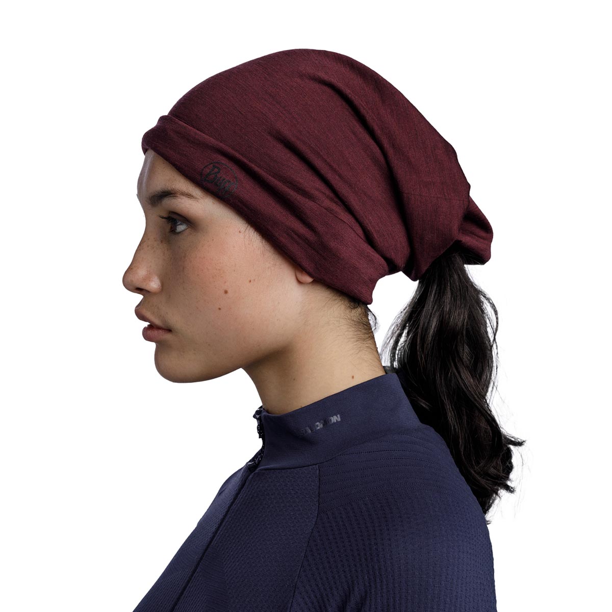 BUFF - MERINO LIGHTWEIGHT NECKWARMER SOLID GARNET