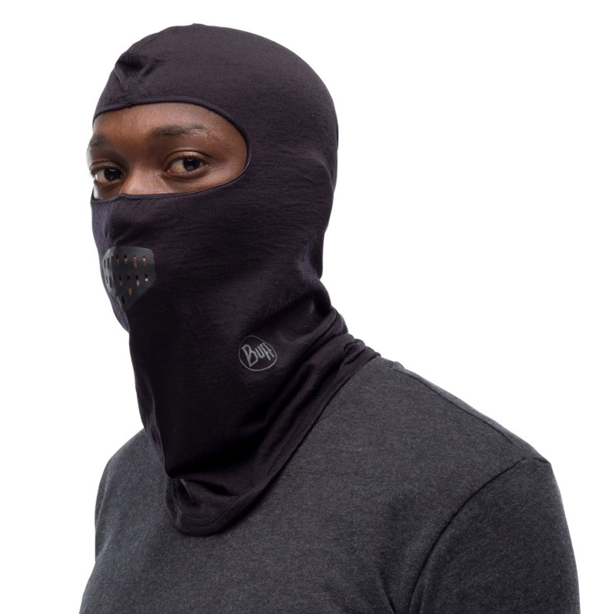 BUFF - MERINO LIGHTWEIGHT BALACLAVA SOLID BLACK