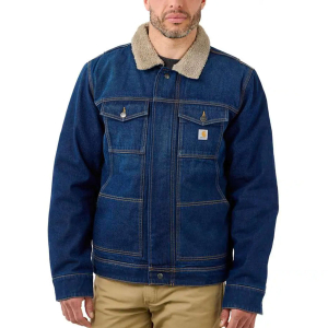 CARHARTT - RELAXED DENIM SHERPA LINED JACKET