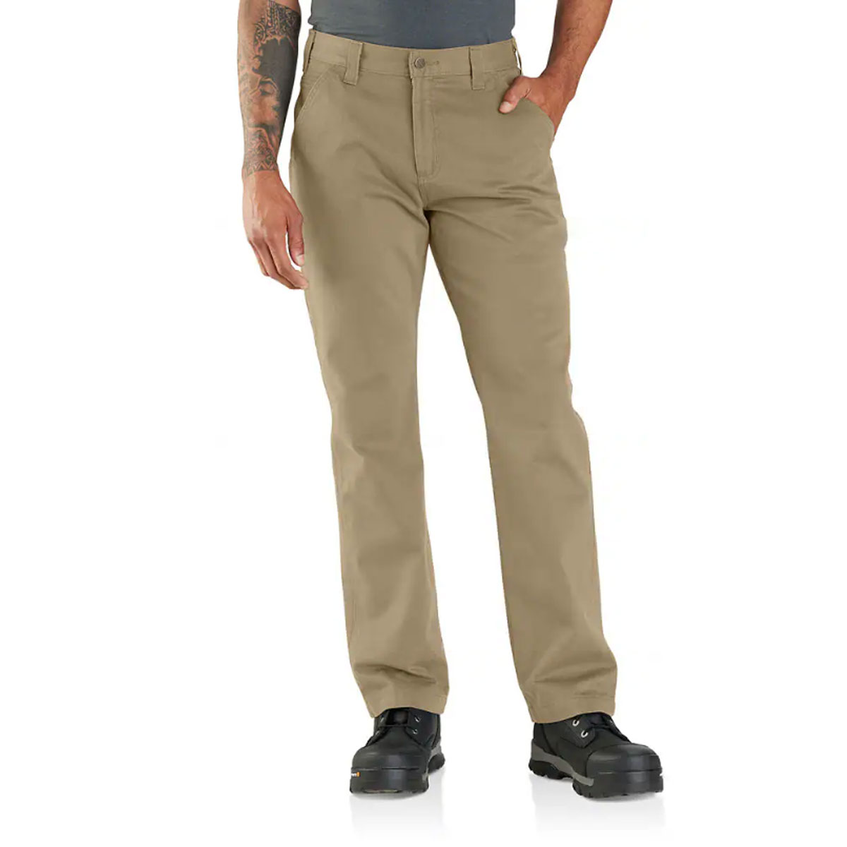 CARHARTT - WASHED TWILL WORK TROUSERS