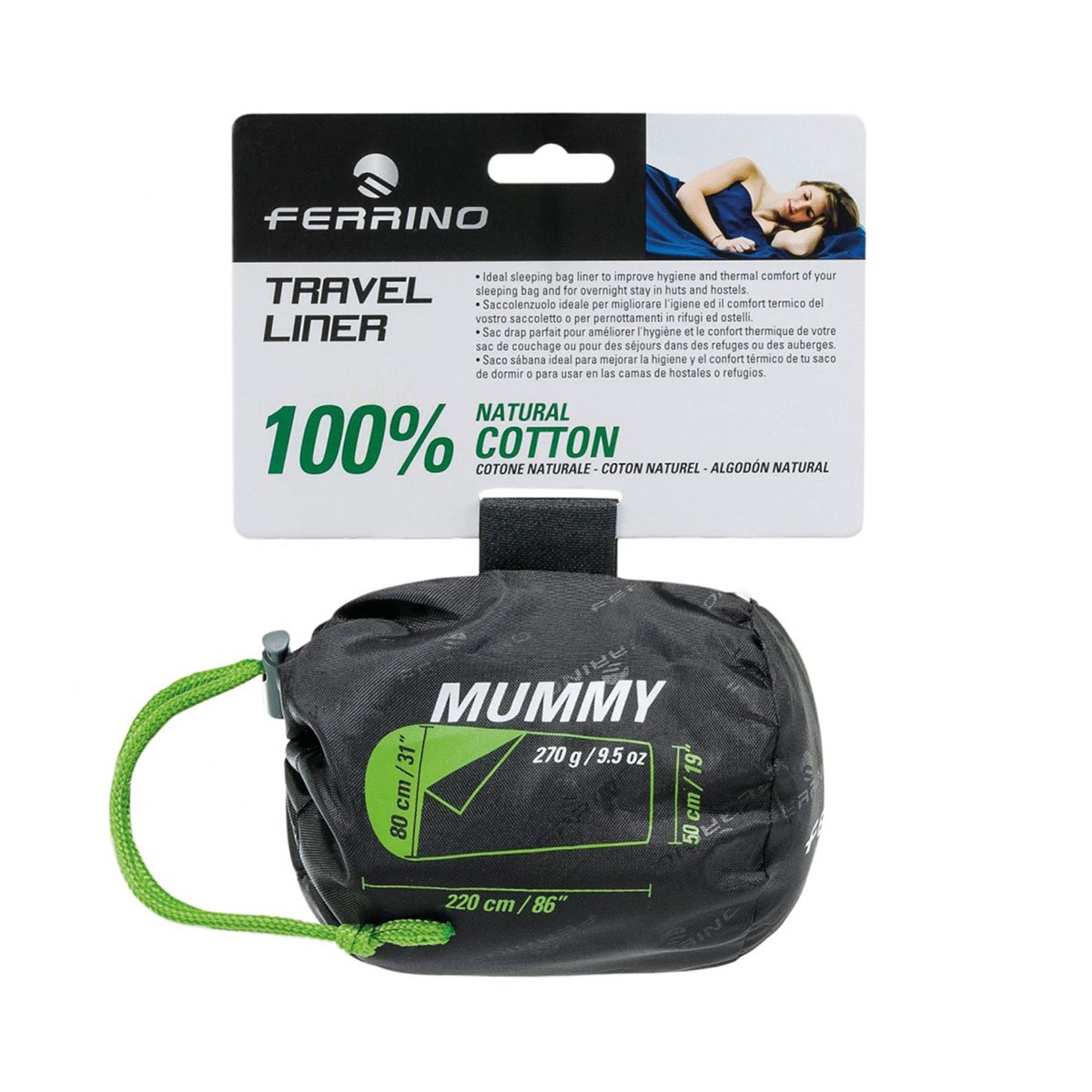 FERRINO - TRAVEL MUMMY SLEEPINGBAG LINER