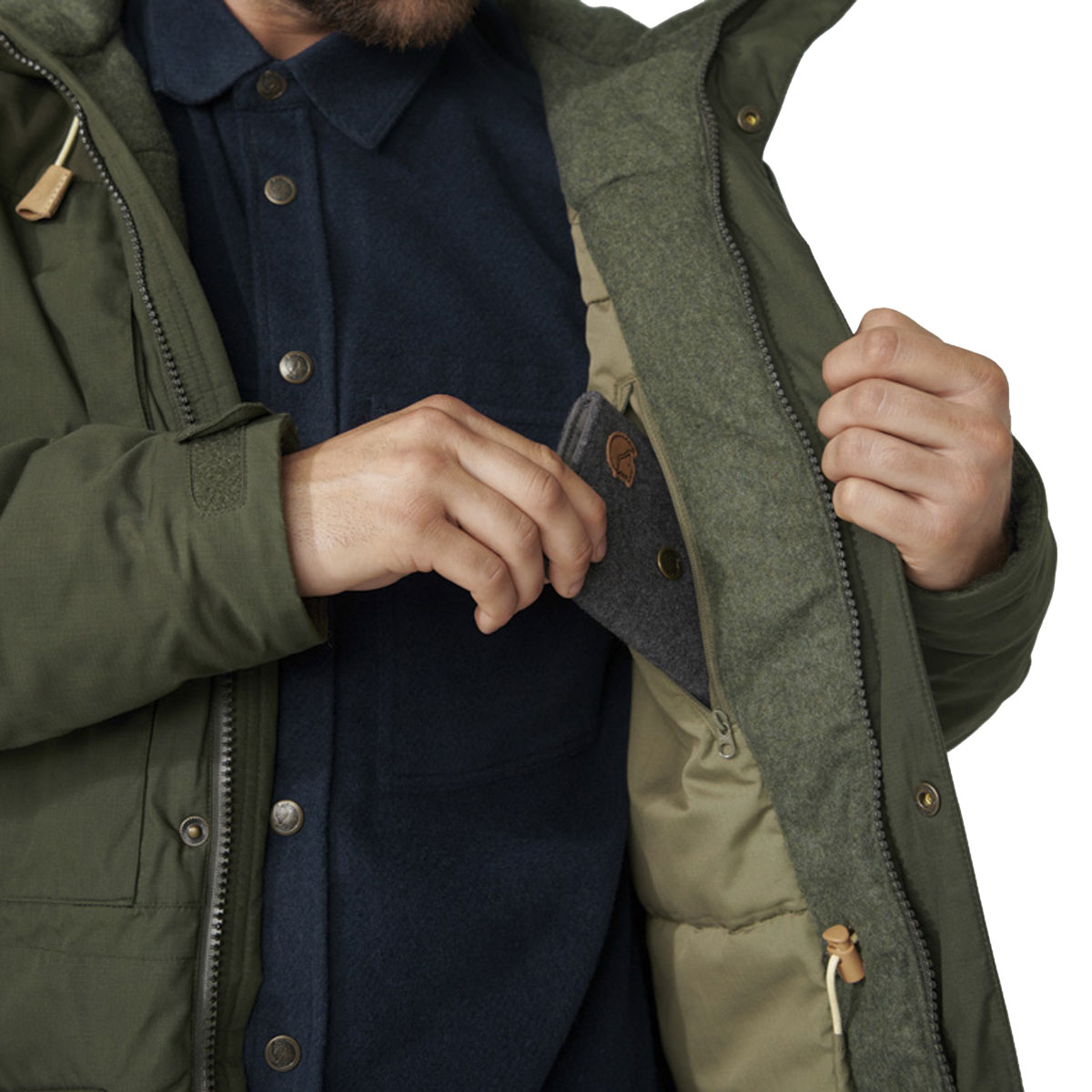 FJALL RAVEN - SINGI WOOL PADDED PARKA JACKET