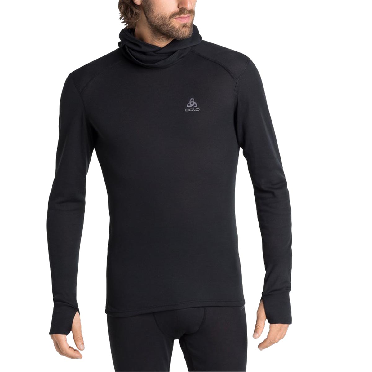 ODLO - ACTIVE WARM BASE LAYER TOP WITH FACEMASK