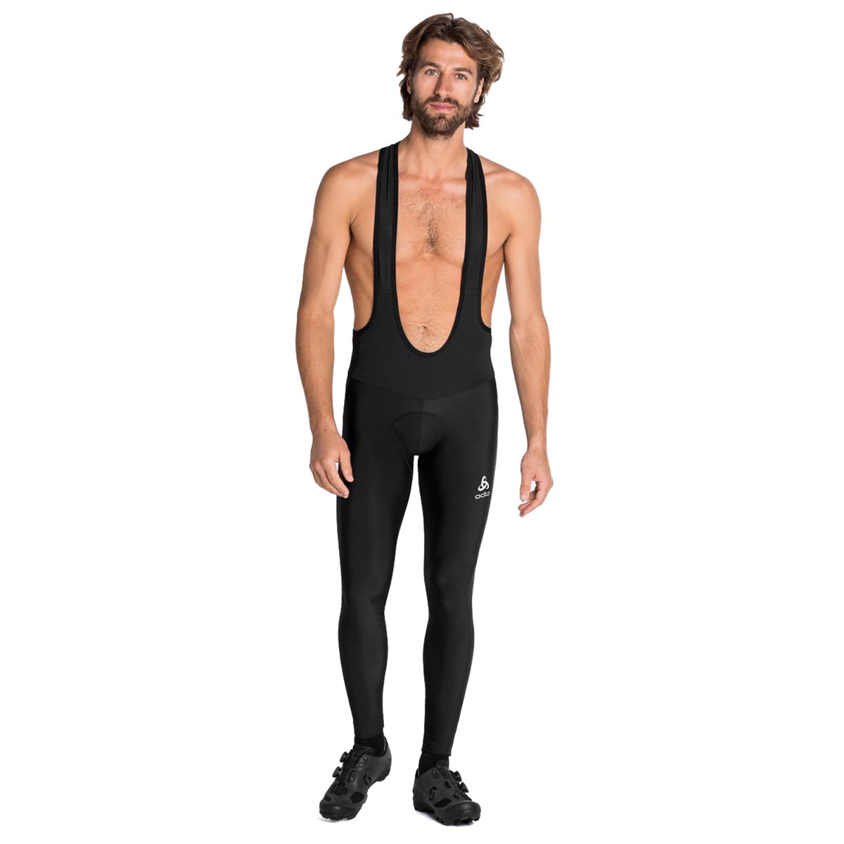 ODLO - ZEROWEIGHT CERAMIWARM CYCLING TIGHTS WITH SUSPENDERS