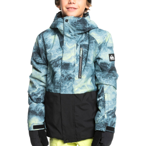 QUIKSILVER - MISSION SNOW PRINTED BLOCK JACKET (4-16 YEARS)