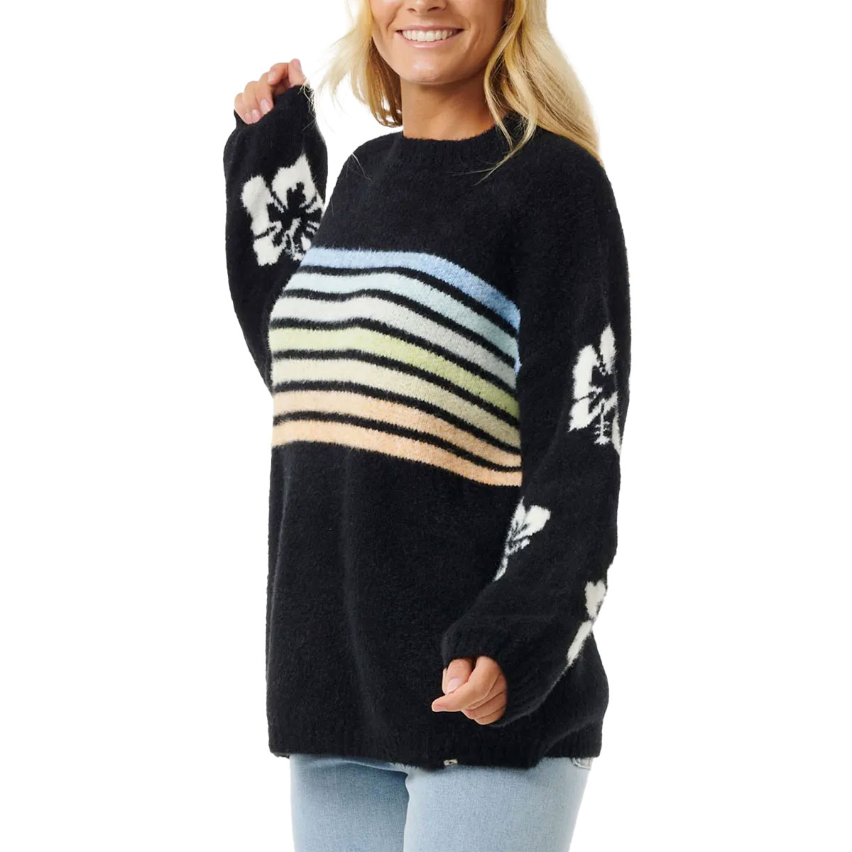 RIP CURL - HIGH TIDE HIBISCUS STRIPE CREW