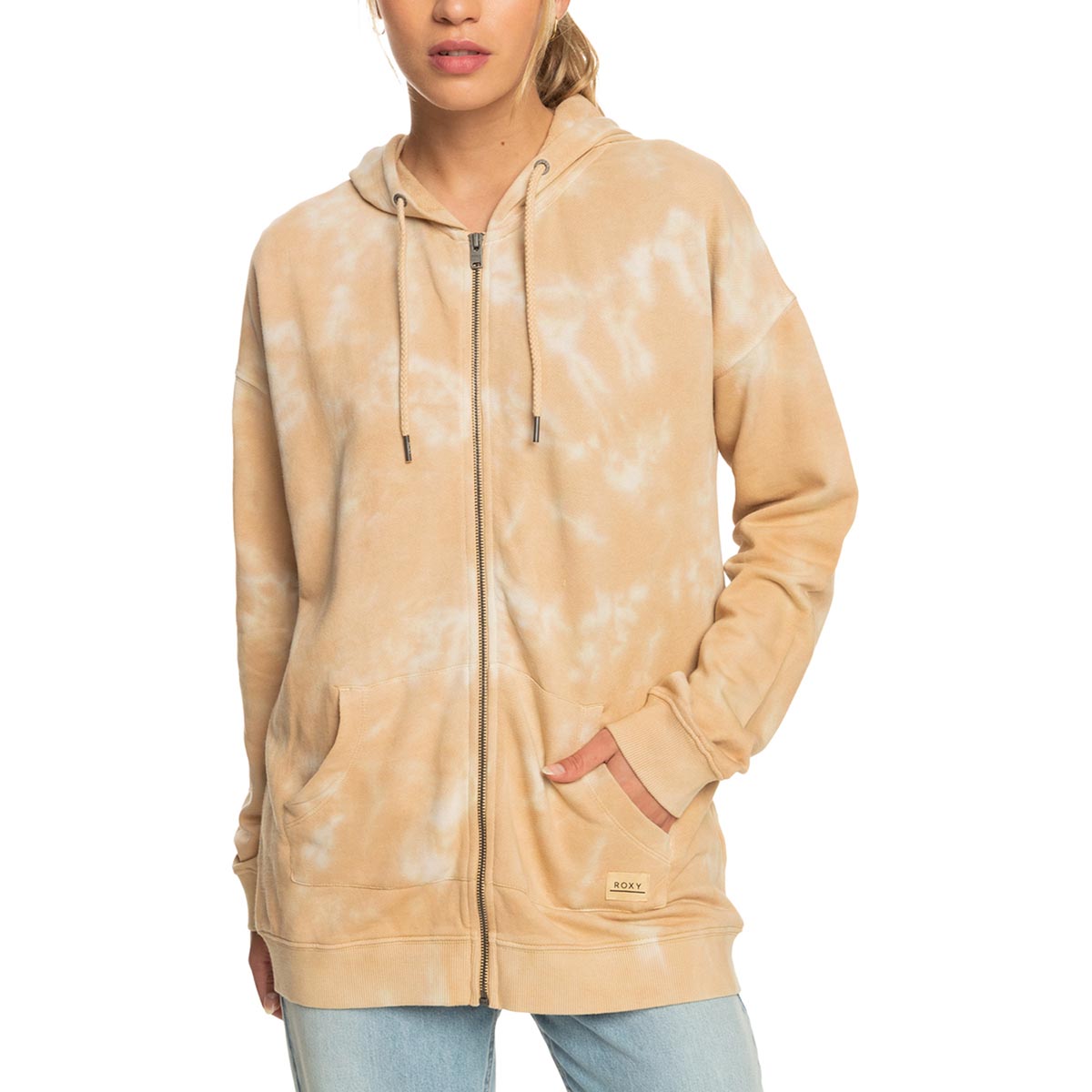 ROXY - FOOLS GOLD TIE DYE ZIP UP HOODIE