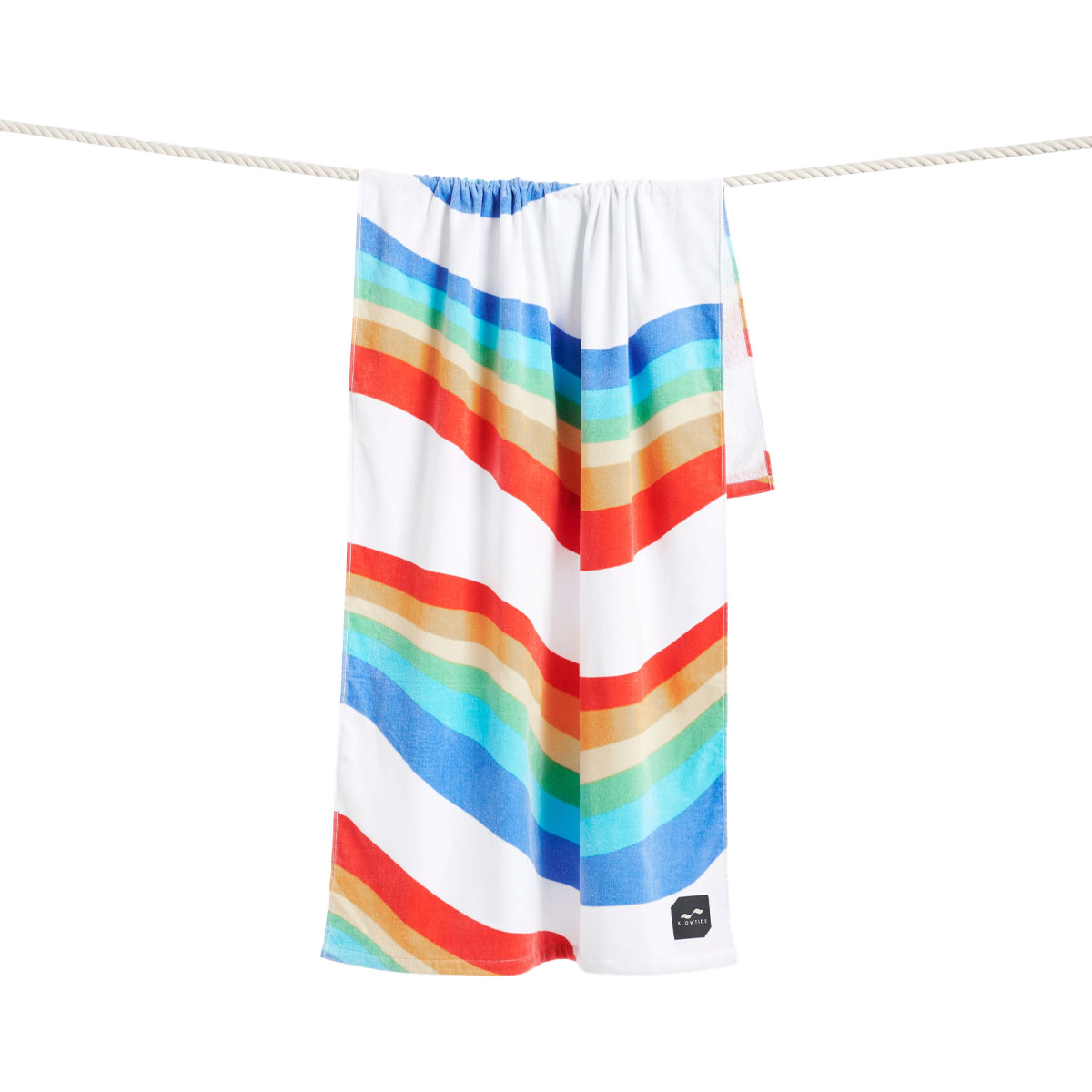 SLOWTIDE - ROYGBIV WHITE BEACH TOWEL