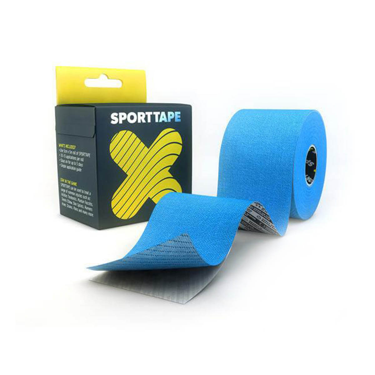 SPORTTAPE - EXTRA STICKY KINESIOLOGY TAPE - 5CMX5M BLUE