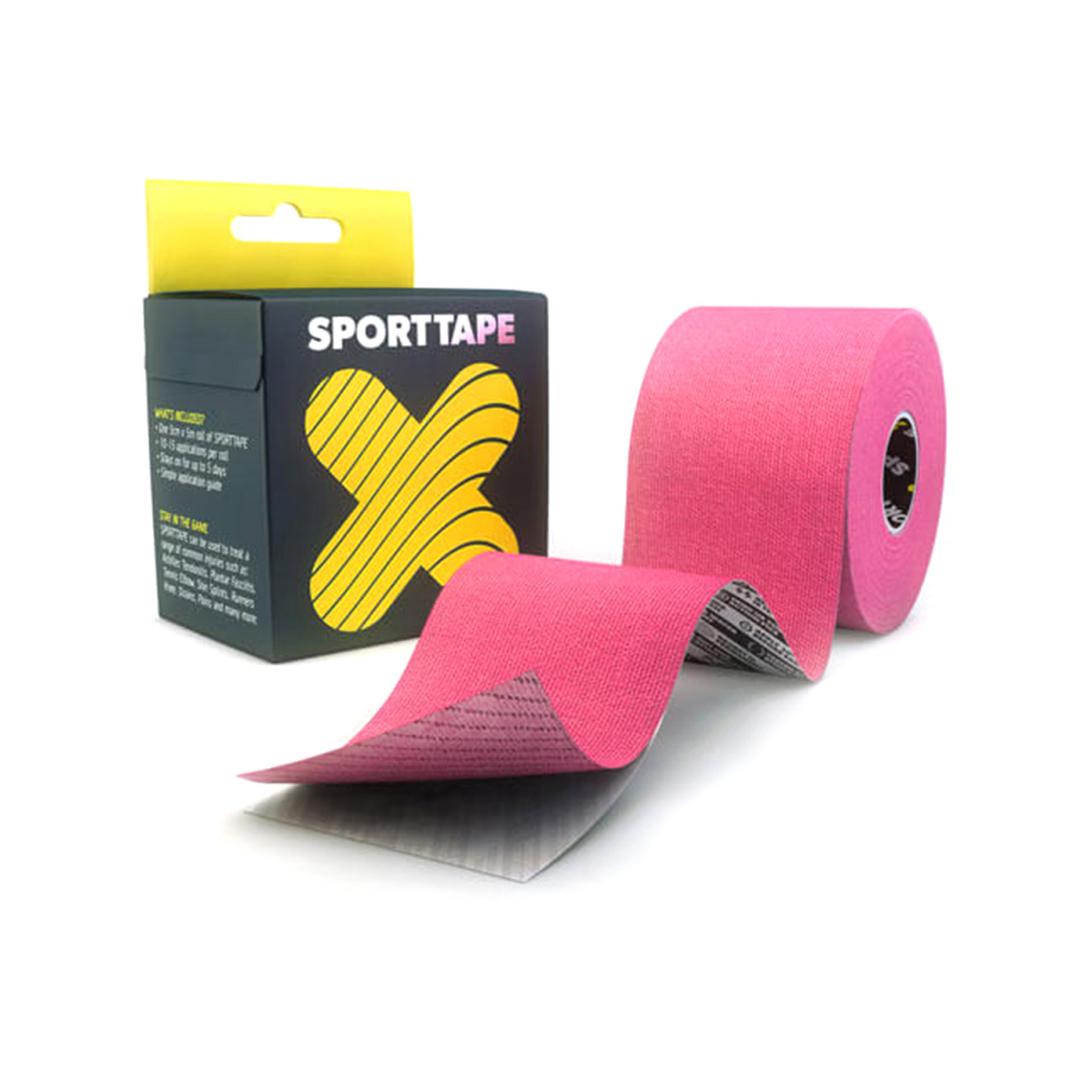 SPORTTAPE - EXTRA STICKY KINESIOLOGY TAPE - 5CMX5M PINK