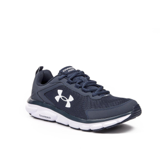 Under Armour UA Charged Assert 9 Sneakers Navy Blue White 3024590-400 Men's  9.5